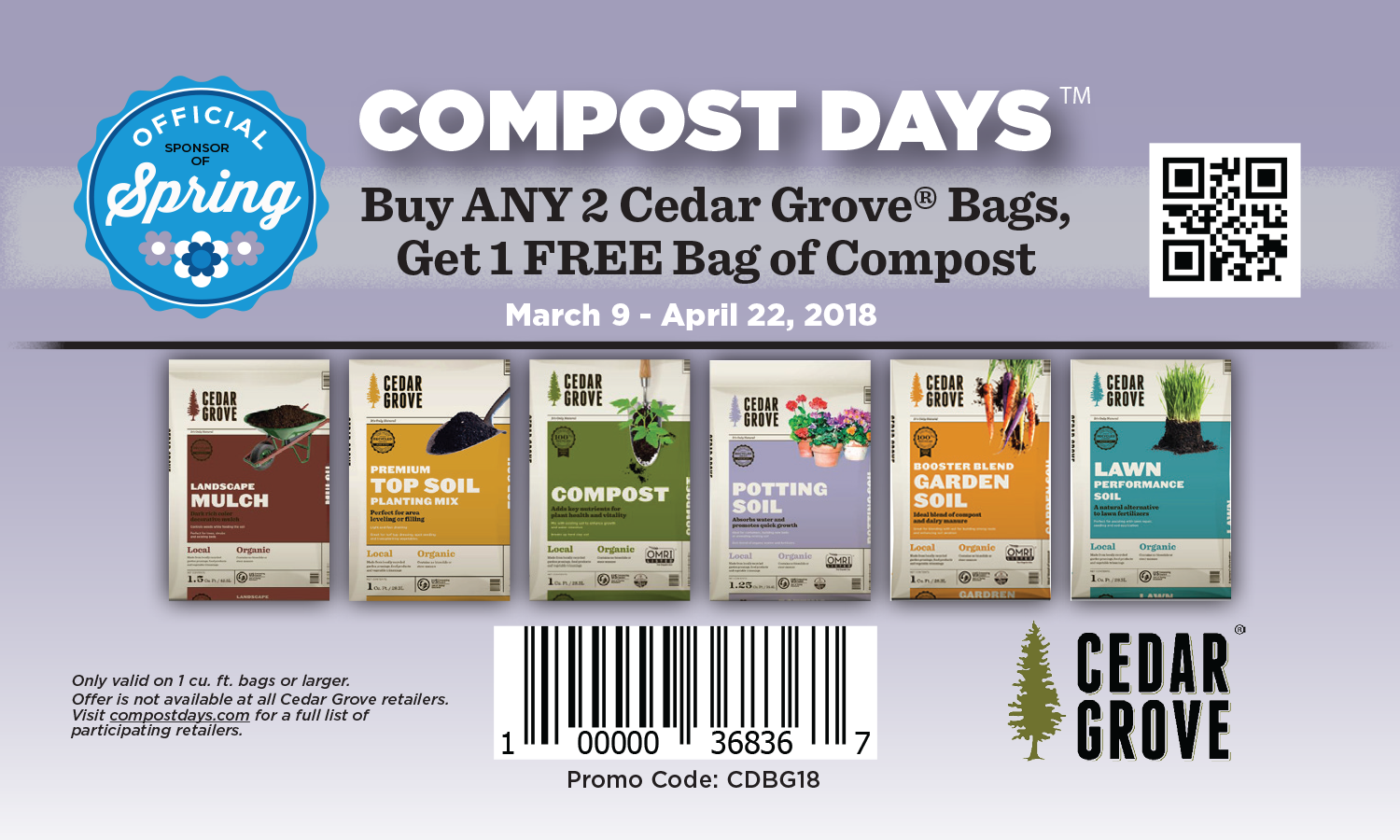 Compost Days™ Cedar Grove Organic Compost